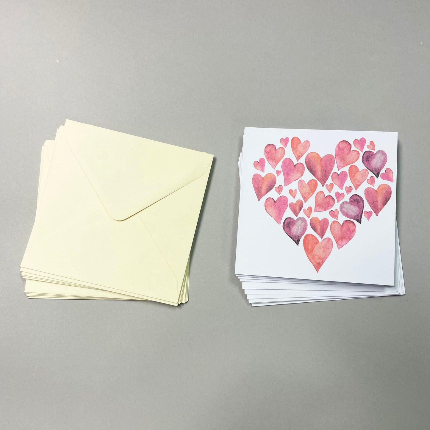 Large card - 10 pcs including envelope 12.5 x 12.5 cm