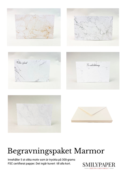 Funeral card marble