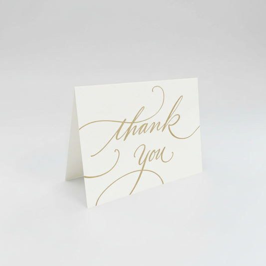 Färdiga begravnings tackkort guldfoil thank you 12st kort inklusive kuvert.