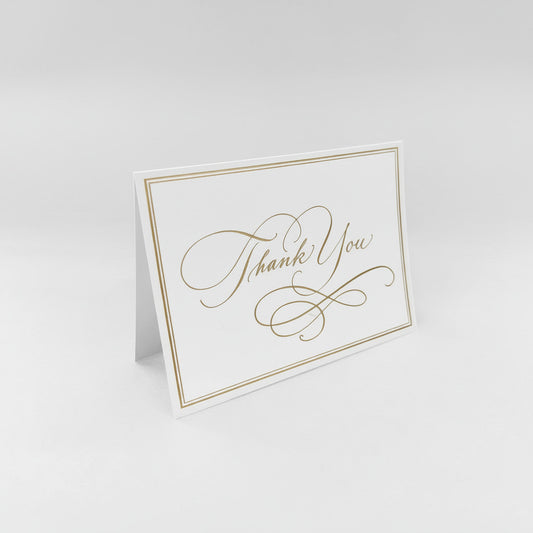 Färdiga begravnings tackkort guldfoil thank you 12st kort inklusive kuvert.