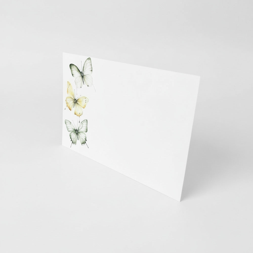 Underbara fjärillar i akvarell 20st inkl kuvert