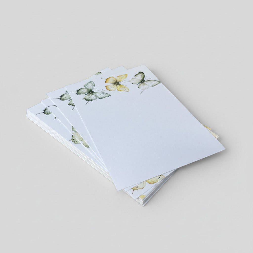 Underbara fjärillar i akvarell 20st inkl kuvert
