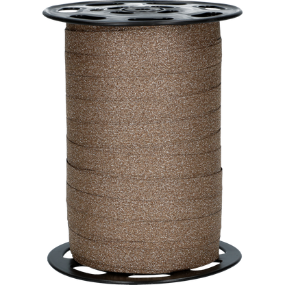 GIFT RIBBON GLITTER BROWN