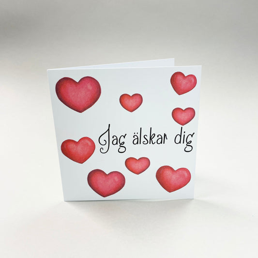 Large card - 10 pcs including envelope 12.5 x 12.5 cm