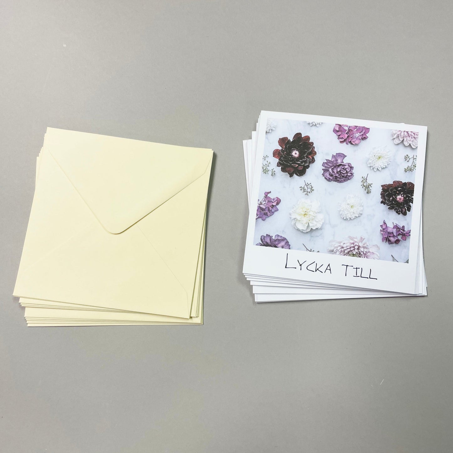 Large card - 10 pcs including envelope 12.5 x 12.5 cm