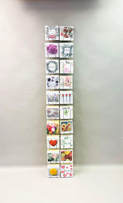 Wall rack 20 motifs with 100 large cards including envelopes.