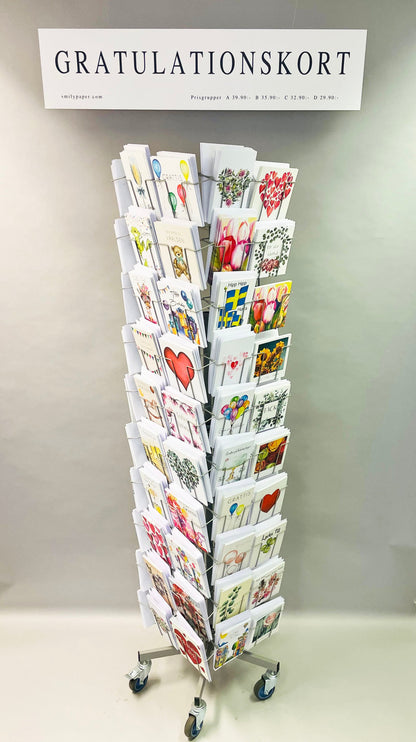 Floor rack 80 motifs with 400 large cards including envelopes.