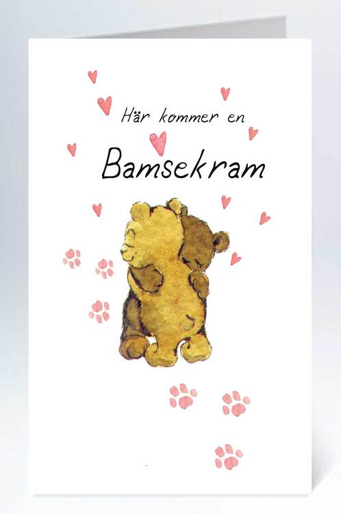 Bamse kram kort - 10st inklusive kuvert